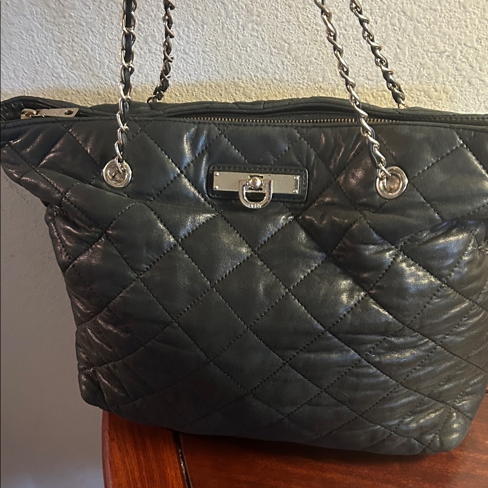 DKNY Chain-Handle Tote Handbag in Black
